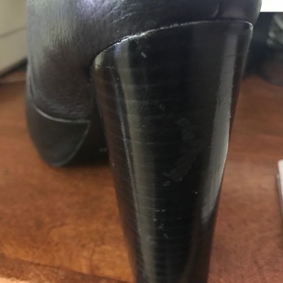 NINE WEST 'HOPPY' ANKLE BOOT LEATHER SIZE 9 Pre-owned great style-great height! - Picture 10 of 10